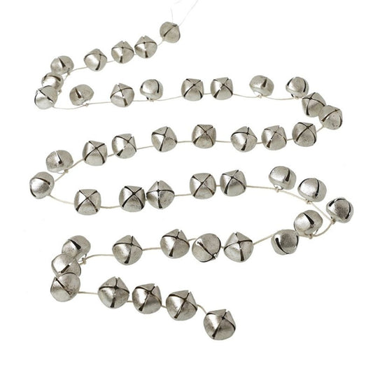 1.2m Silver Metal Bell Garland