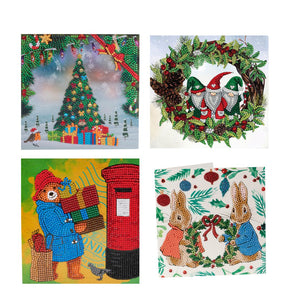 Showing the different designs of Crystal Art Christmas Cards that we have got available
