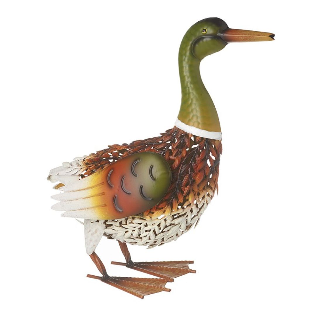 Decorative duck figure with a white background