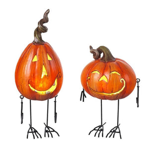 Both designs that are available in the metal pumpkins range.  On the left is the taller one, and the right is the shorter one.