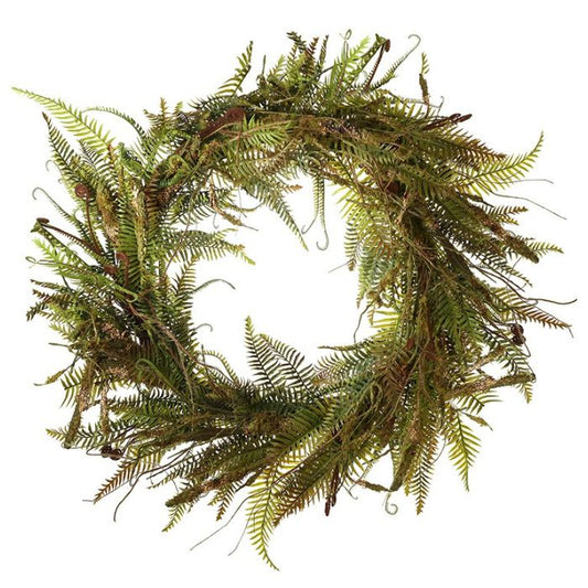 Oversize Fern wreath on a white background