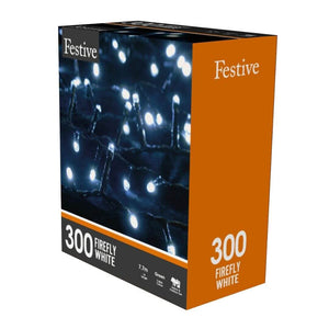 300 Cold white firefly Christmas lights in box