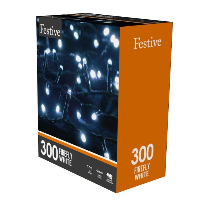 300 Cold White Firefly Christmas Lights
