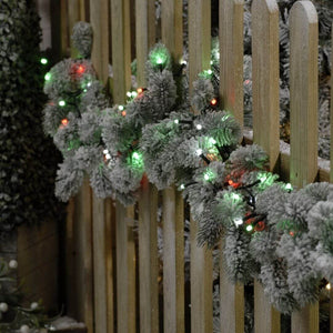Image of the 520 glow worm lights on a fence garland