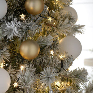 Battery powered star lights on a Christmas tree