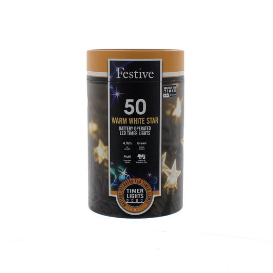 Battery powered star lights in packaging