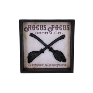 Showing the full hocus pocus wooden sign from the front