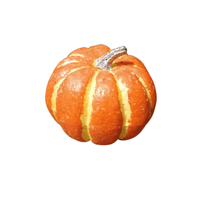 The bright orange stripe orange pumpkin decoration