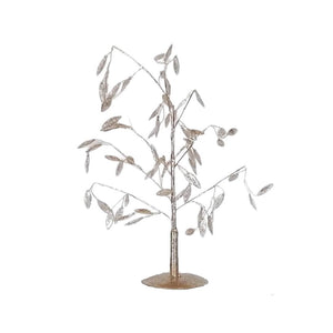 Rose gold and clear bead tree on a white clear background