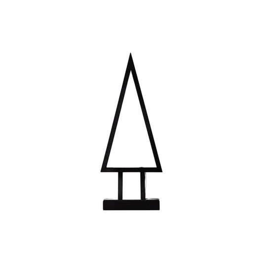 Showing the simplicity of the tabletop Christmas tree with LED lights